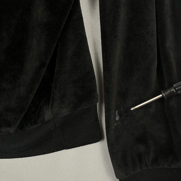 NBA Chicago Bulls Women's Size XXL Black Jacket Velour Zip-Up Graphic Hoodie - Picture 4 of 7